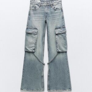 JEANS TRF CARGO MIDD WAIST